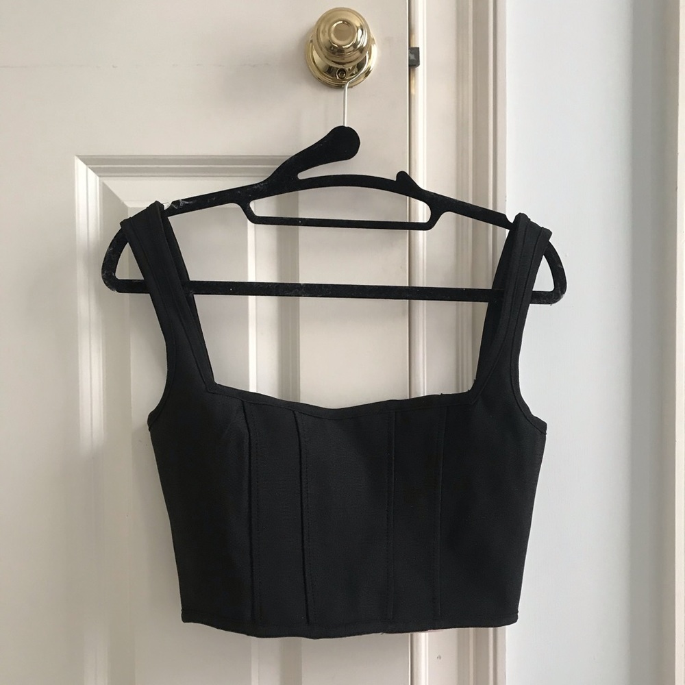 missguided black corset top